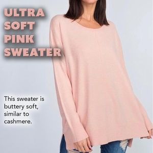 ULTRA SOFT SWEATER in PEACHY/PINK or in WHITE